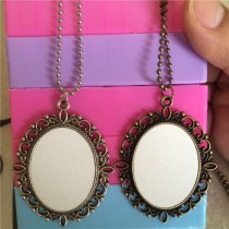 sublimation blank retro vintage necklaces pendants can print custom design or photo by hermal transfer printing customization necklace pendant