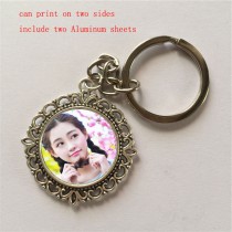 blank keychains for sublimation retro vintage lace double side printed key ring jewelry thermal transfer printing gifts A3770