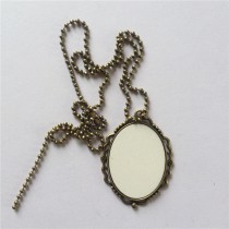 blank  necklaces pendants for sublimation retro vintage antique necklace pendant for thermal transfer printing wholesale