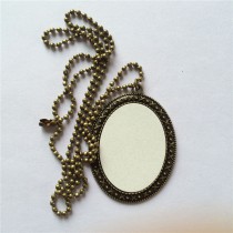 blank  necklaces pendants for sublimation retro vintage antique necklace pendant for thermal transfer printing wholesale