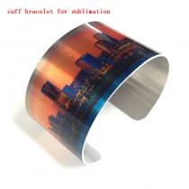 sublimation aluminum bangle cuff bracelets  4.2*16.9cm