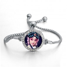 sublimation button zircon bracelets for women zircon jewelry