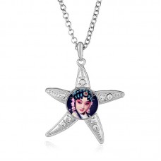 dye sublimation necklaces pendants starfish button jewelry hot transfer blank diy consumable custom gifts wholesales