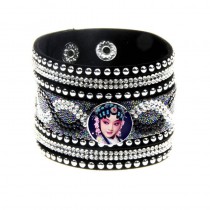 sublimation wide bracelets bangles button bracelet