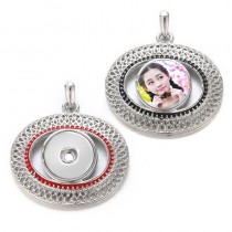 button necklaces pendants for dye sublimation women woman necklaces pendant jewelry with drill sublimation custom diy consumable