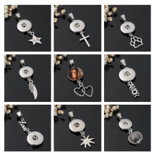 necklaces pendants for dye sublimation love button necklace pendant hot transfer blank material custom gifts 9 styles