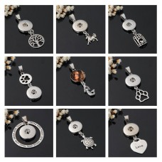 necklaces pendants for dye sublimation love button necklace pendant hot transfer blank material custom gifts 9 styles