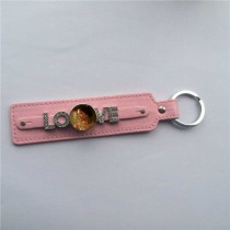 sublimation blank pink leather key chain hot transfer printing keychains jewelry for sublimation material new style