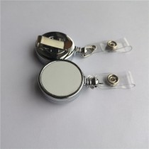 sublimation blank plastic retractable  badge