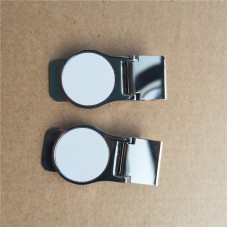 sublimation blank round and rectangle metal money Clip 