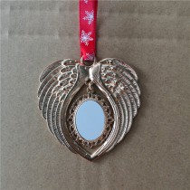 sublimation christmas angel wings ornaments for kc gold