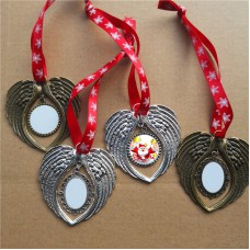 sublimation christmas angel wings ornaments