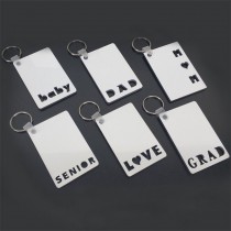 blank sublimation mom dad love baby grad  MDF key chain dye sublimation keychains personality gift wholesales