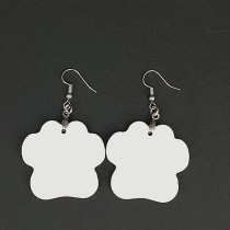 sublimation blank dog  paw print mdf earrings