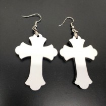 sublimation blank cross mdf earrings