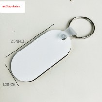 blank sublimation  MDF key chain dye sublimation keychains personality gift wholesales