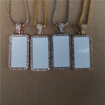 sublimation rectangle necklace pendant