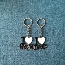 sublimation blank mom and dad  keychains key ring