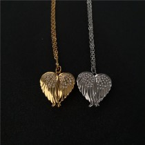 sublimation heart wings blank  locket  necklace pendant