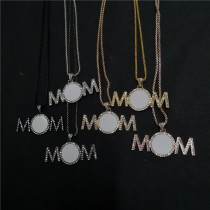 sublimation mom necklace pendant