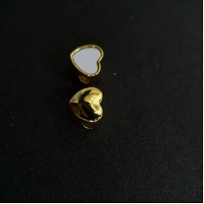 sublimation blank heart gold bead charms