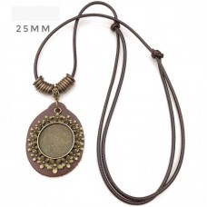 sublimation pu leather necklaces pendants