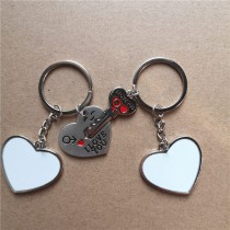 sublimation blank love  keychains for Valentine days