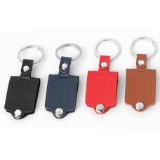 sublimation blank pu leather keychains