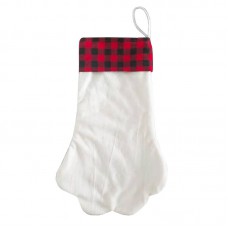 sublimation christmas linen dog paw  Christmas stocking