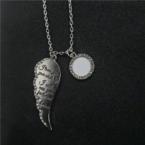 sublimation wings heart love necklaces pendants