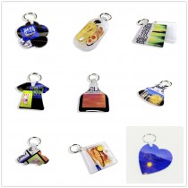 sublimation  transparent acrylic keychains keyring