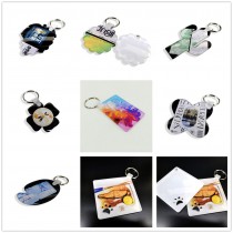 sublimation  transparent acrylic keychains keyring