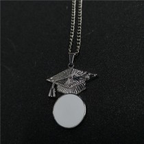 sublimation blank graduation hat necklaces pendants