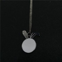 sublimation blank rabbit necklaces pendants keychains