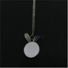 sublimation blank rabbit necklaces pendants keychains