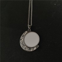 sublimation blank moon necklace pendant