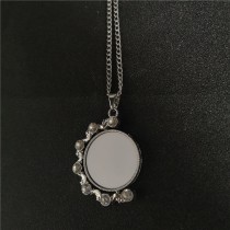 sublimation blank moon necklace pendant-two sided printing