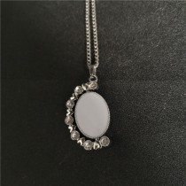 sublimation blank moon necklace pendant-two sided printing