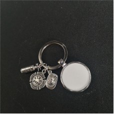 sublimation fireman  keychains