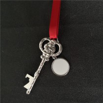 sublimation Santa Claus key christmas ornament  printing size:20mm