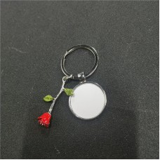 sublimation rose flower mom  keychains