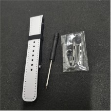 sublimation leather watch band for Apple watch-white pu leather style