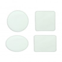 sublimation blank white pu leather hat patches patch