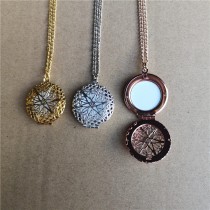 sublimation blank locket photo necklaces pendants