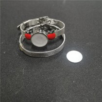 sublimation blank button diy stainless steel bracelets bangles-8MM