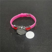 sublimation blank button  diy silicagel bracelets bangles-8MM