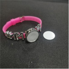 sublimation blank button dad mom  diy silicagel bracelets bangles-8MM