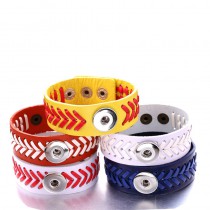 sublimation button rope bracelet leather bracelet bbrs080