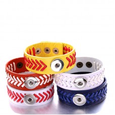 sublimation button rope bracelet leather bracelet bbrs080