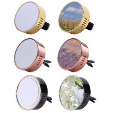 sublimation blank metal car ventilation fresh aromatherapy clip